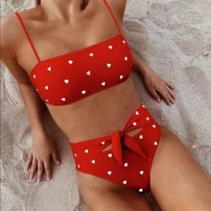 RETRO LOVE ♡ High Waist Navy Bikini Set